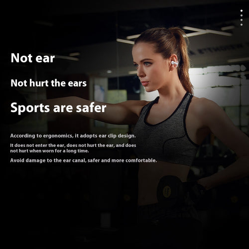 Clip-on true wireless Bluetooth headset worn in one ear, white earbud