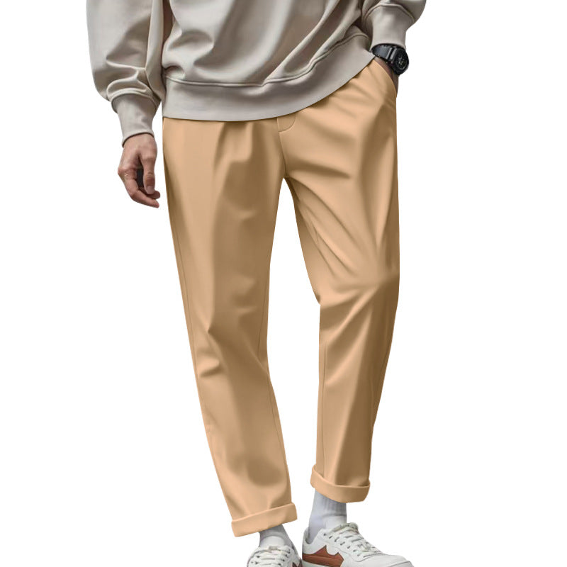 Men's Trousers With Pockets Casual Loose Comfortable Quick-drying Waist-tied Pants