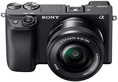Sony Alpha a6400 - Cámara digital sin espejo compacta con lente intercambiable APS-C, enfoque automático en tiempo real del ojo, video 4K, pantalla abatible y lente de 16-50mm - Compatible con montura