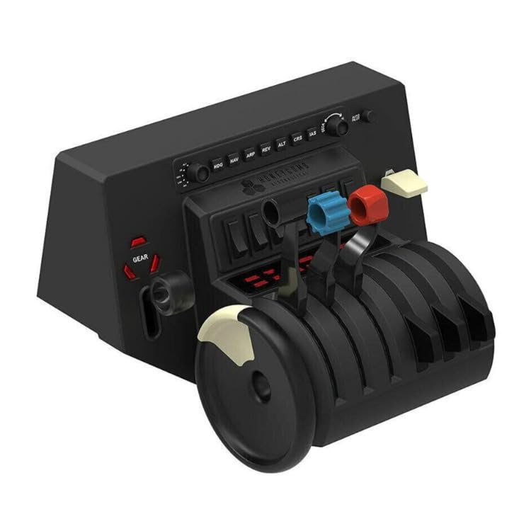Honeycomb Bravo Throttle Quadrant — Flight Simulator Controls w/Autopilot, Annunciator Panel, Gear, Flaps, Trim Wheel — All-in-One Cockpit System w/Configurable Throttle Setup