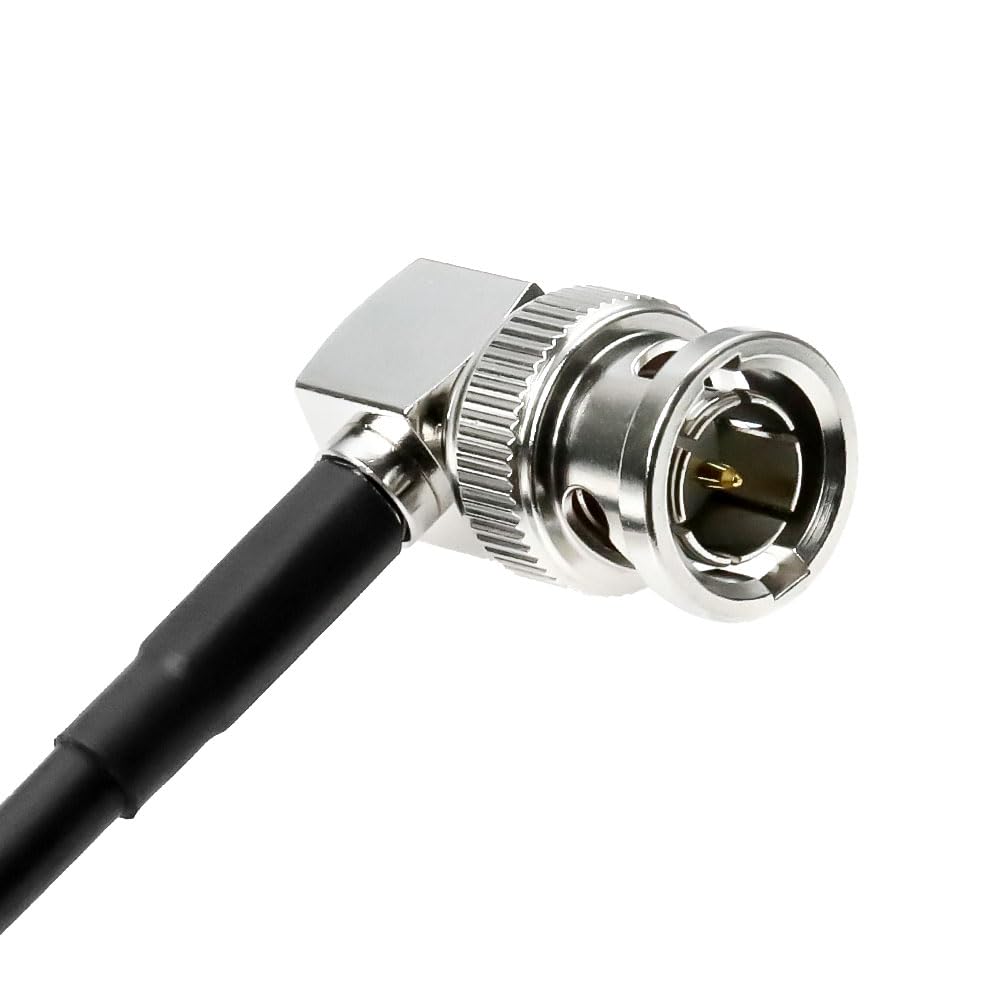 Alvin's Cables 12G SDI Cable Flexible, BNC Male to Male Right Angle for RED Komodo| Atomos Monitor 75 Ohm Shielded Cable for 4K Video Camera 50cm|19in