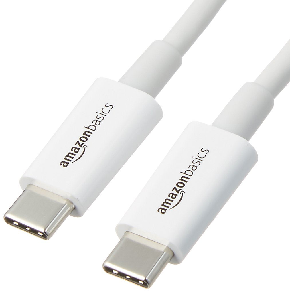 Amazon Basics USB-C to USB-C Fast Charger Cable, 480Mbps Speed, USB-IF Certified, for Fast Charging Apple iPhone 16/15, iPad, MacBook, Samsung Galaxy, Tablets, Laptops, 6 Foot, White
