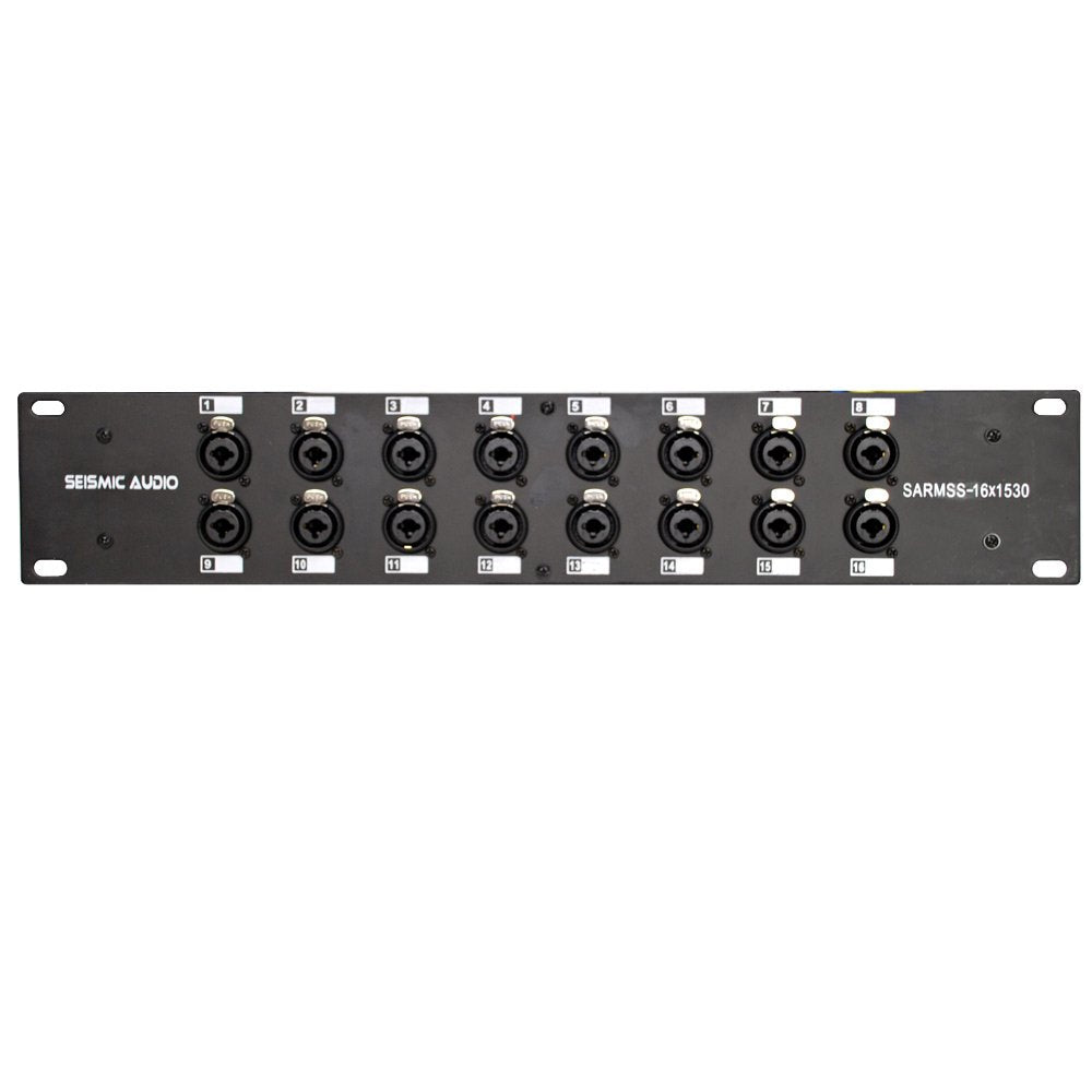 Seismic Audio SARMSS-16x515 Rack Mount 16 Channel XLR TRS Combo Splitter Snake Cable - 5' & 15' XLR trunks