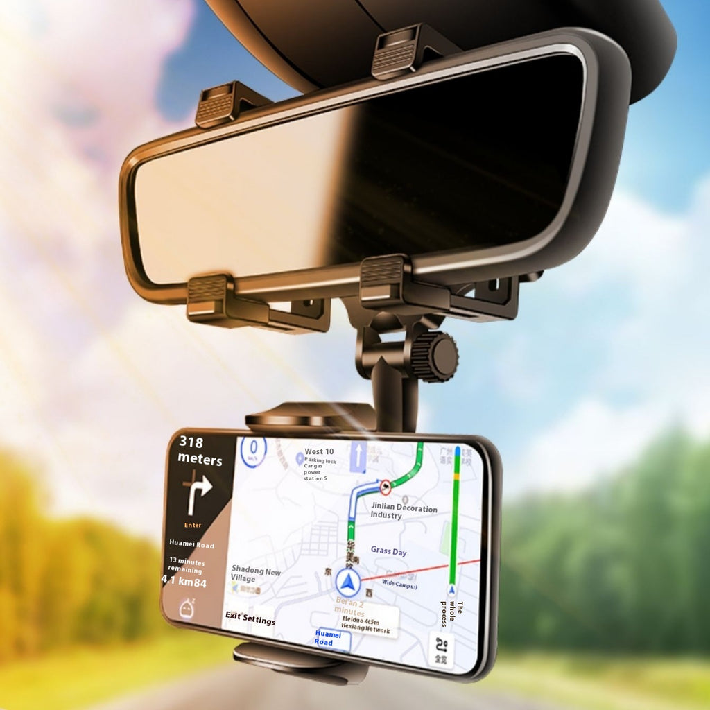Rearview Mirror Clip-on Car Mobile Phone Special Navigation Bracket