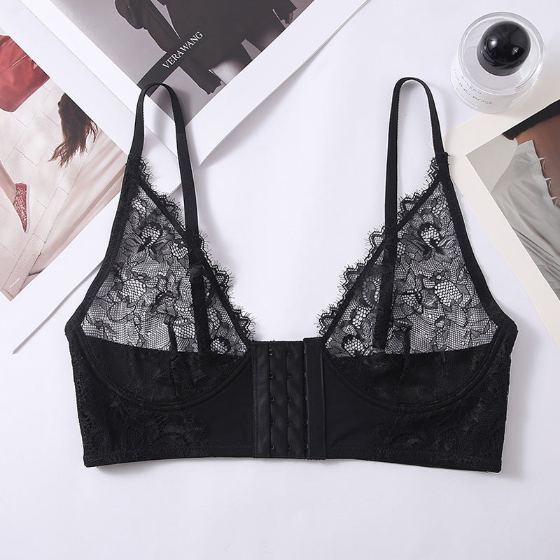 Women's Lace Front-Closure Push-Up Bra