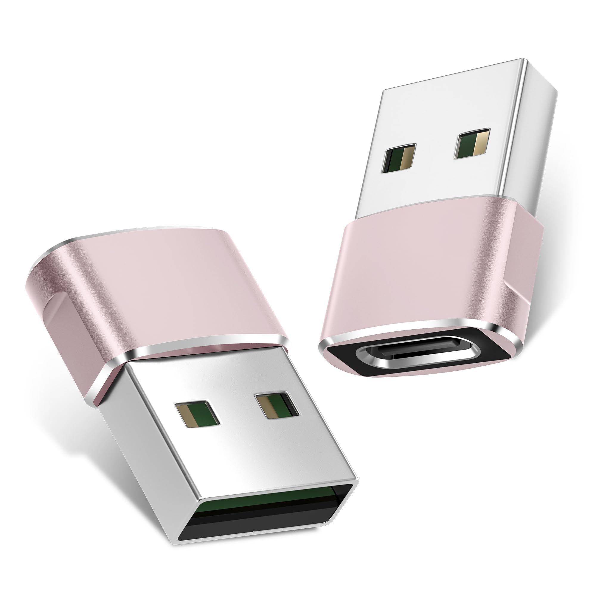 Basesailor USB to USB C Adapter for iPhone 17 Pro Max,17e 16 15 Charger Adapter 2Pack,Type C Female to USBA Male Converter for Apple Watch iWatch S11/10,AirPods Pro 3 4,iPad mini 7 Air,Samsung S26 S25