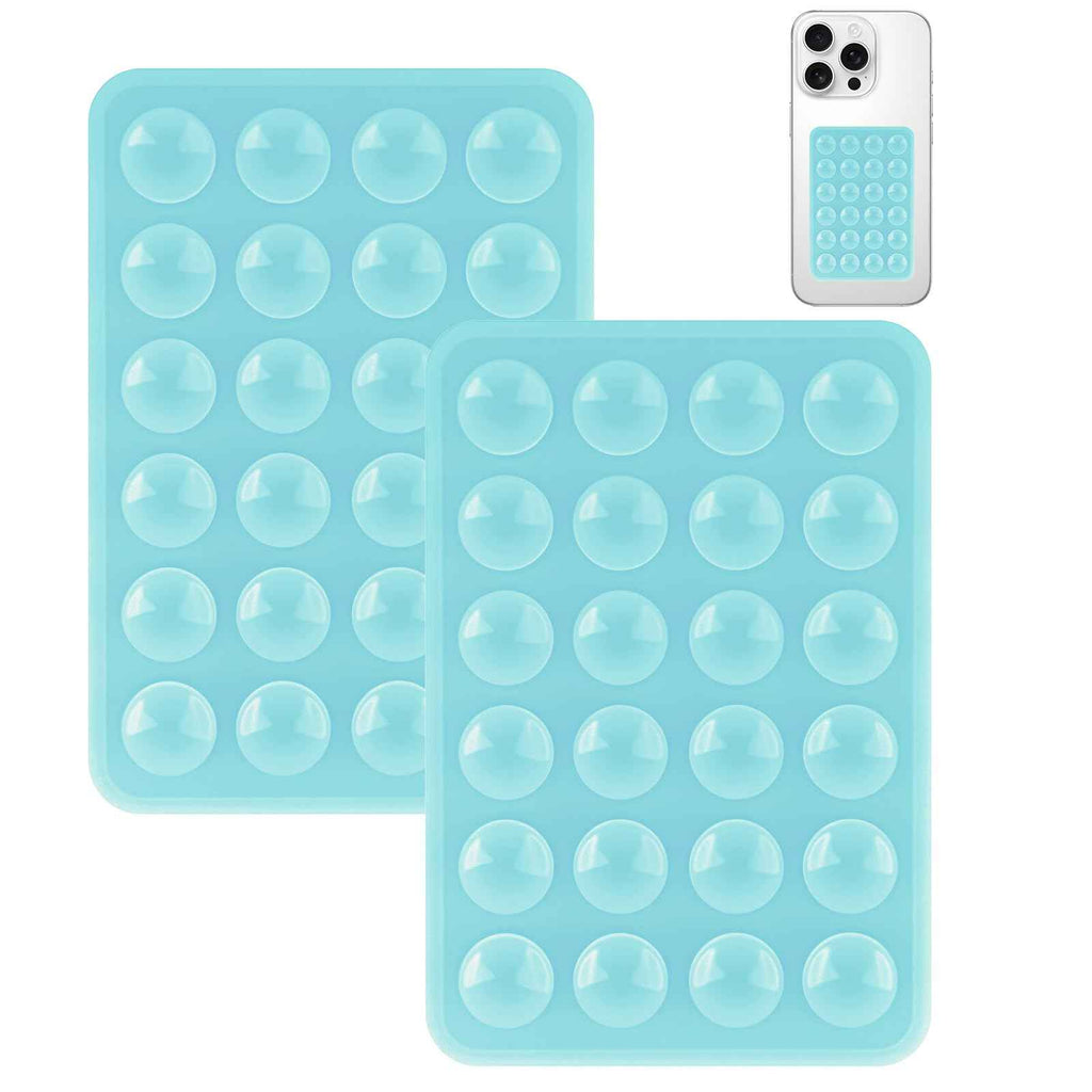 Yojaro 4Pack Silicone Suction Phone Case Mount, Silicon Adhesive Smartphones Stand Sticky, Hands-Free Phone Accessories Holder for Selfies and Videos (Black & White & Translucent & Light Pink)