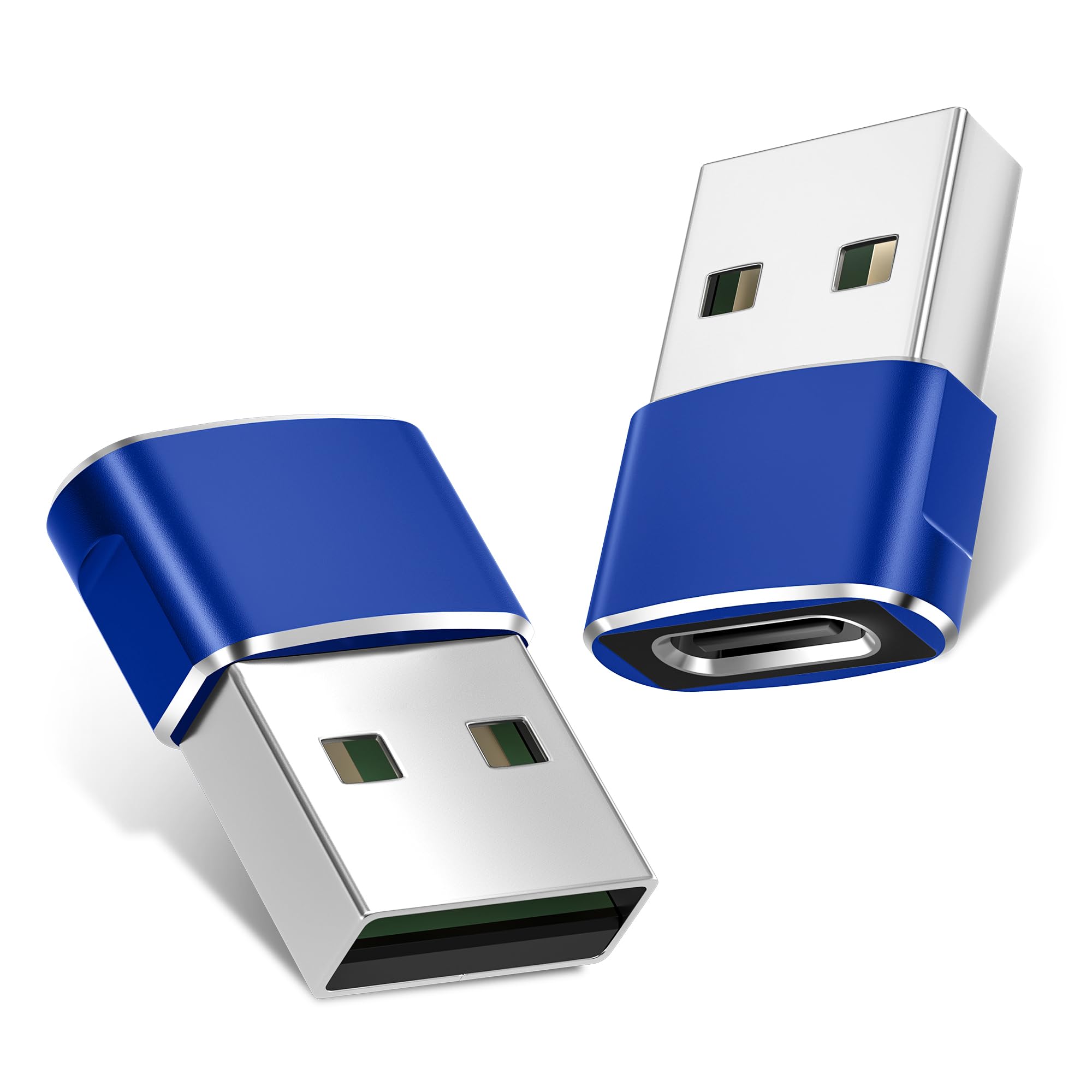 Basesailor USB to USB C Adapter for iPhone 17 Pro Max,17e 16 15 Charger Adapter 2Pack,Type C Female to USBA Male Converter for Apple Watch iWatch S11/10,AirPods Pro 3 4,iPad mini 7 Air,Samsung S26 S25