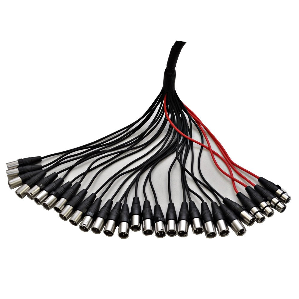 Seismic Audio Speakers 12 Channel Low Profile XLR Send Circuit Board Snake Cable, XLR Splitter Cable, 100 Feet