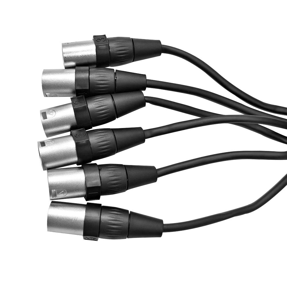 Seismic Audio Speakers 12 Channel Low Profile XLR Send Circuit Board Snake Cable, XLR Splitter Cable, 100 Feet