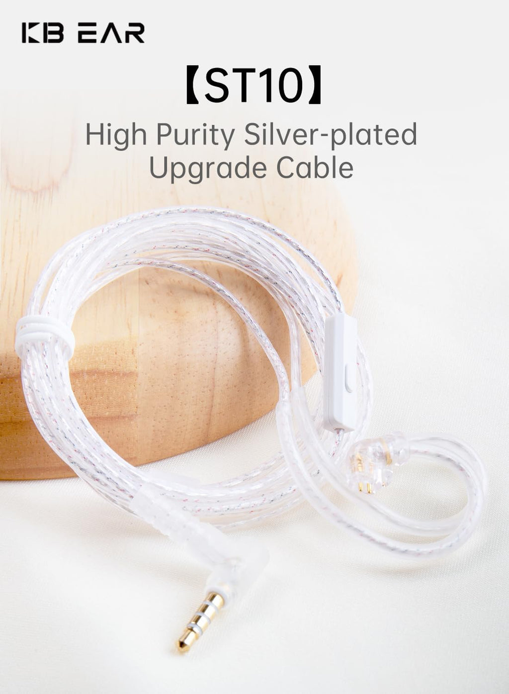 KZ CCA 2PIN IEM Earphone Cable, 4 Core High-Purity Copper Twisted IEMs Replacement Cable, Earbud Headphone Replacement Copper Extension Cable for KZ ZST ZSTX EDX ES4 AS10 CCA C10 C16 TRN V80 V90