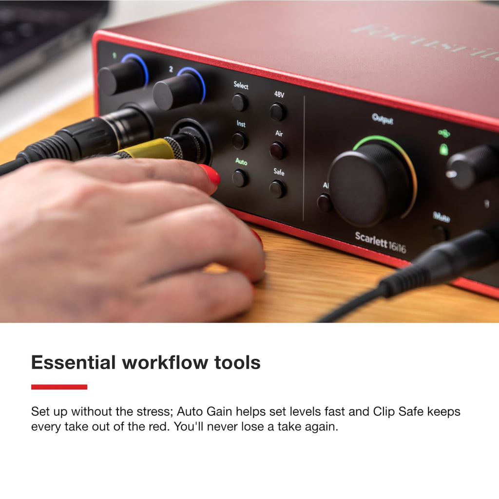 Focusrite Scarlett 18i16 4th Gen USB Audio Interface, for Songwriting, Music Production, Recording, and Podcasting — High-Fidelity, Studio Quality Recording, and All the Software You Need to Record