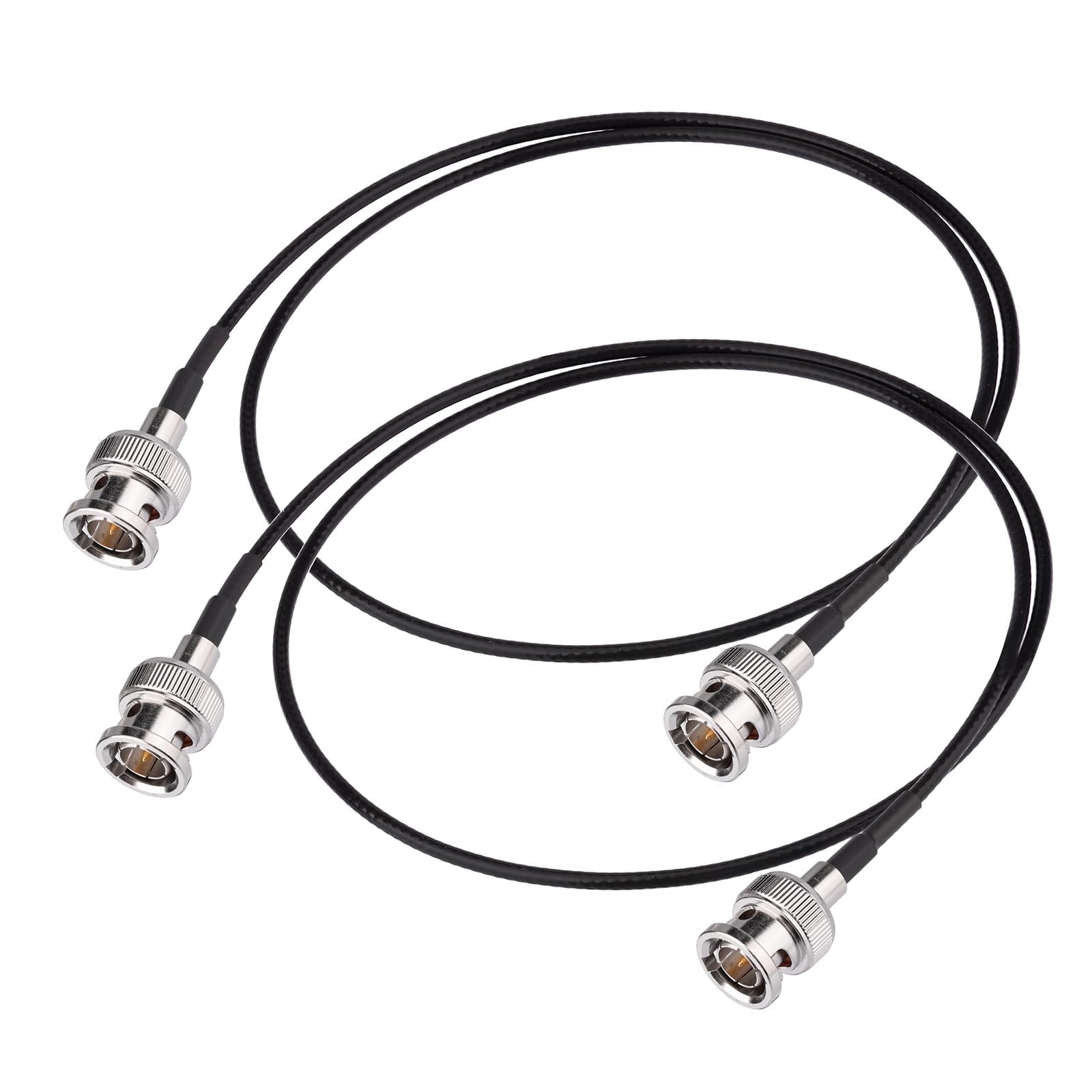 Superbat 2ft BNC Male to Male HD HDSDI 3G 4K 6K Video Cable for Splitter Converter Monitor Switcher, Supports HD-SDI/3G-SDI Video (2-Pack)