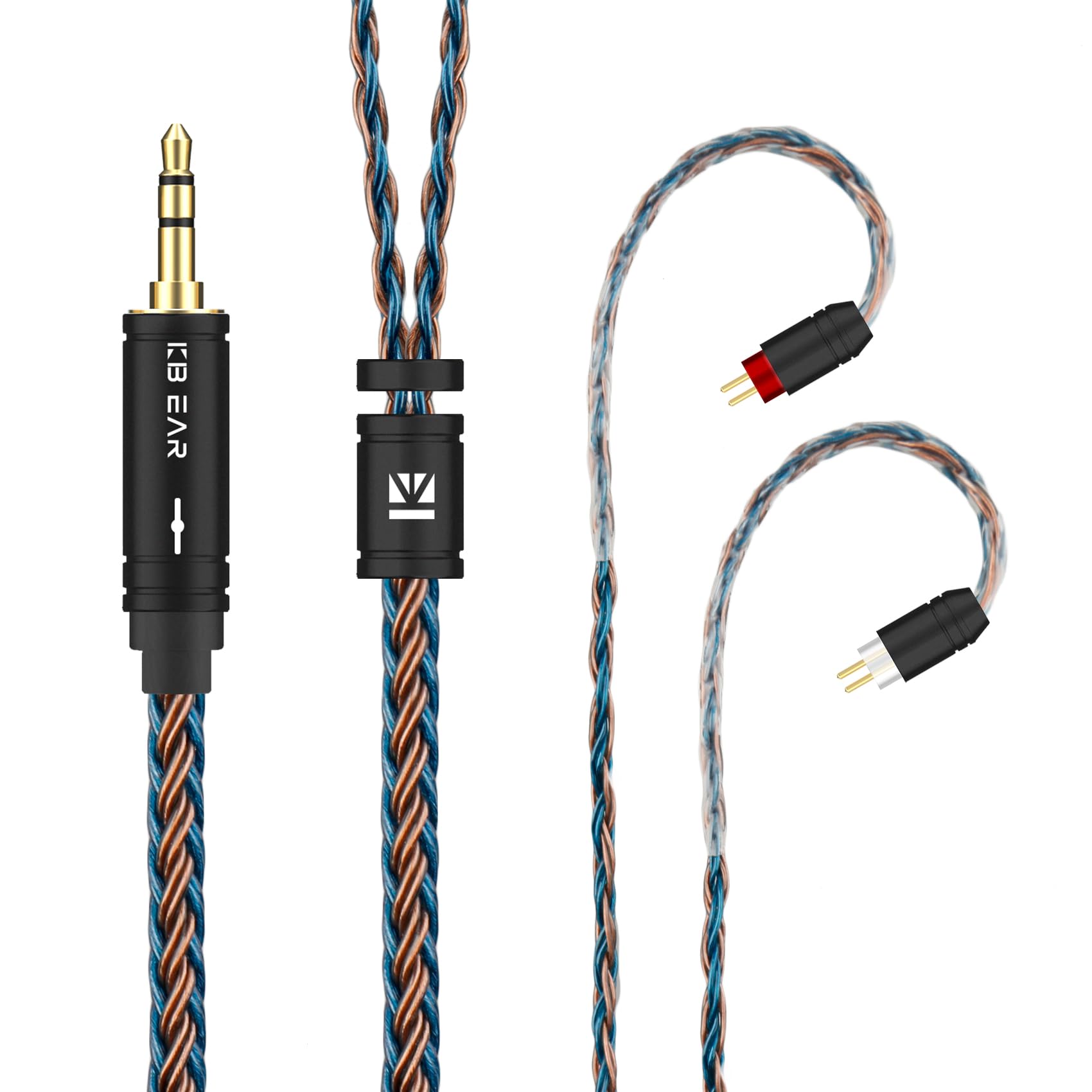 KBEAR ST16 Plus Long IEMs Earphone Cable with QDC-Type Pin for KZ ZSN/ZSN PRO /EDX PRO/ZS10 PRO/ZSN PRO X/ZS12 PRO X/ZSX/ZAS/ZVX/AS16/ZAR/DQS/ASX/D-Fi/Castor/PR2/PR3/ZEX CCA CRA/C12/C10PRO (QDC 3.5MM)