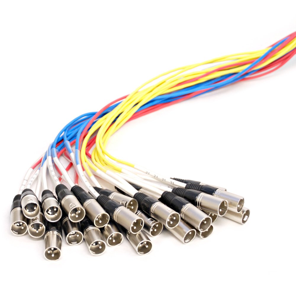 Seismic Audio SARMSS-16x515 Rack Mount 16 Channel XLR TRS Combo Splitter Snake Cable - 5' & 15' XLR trunks
