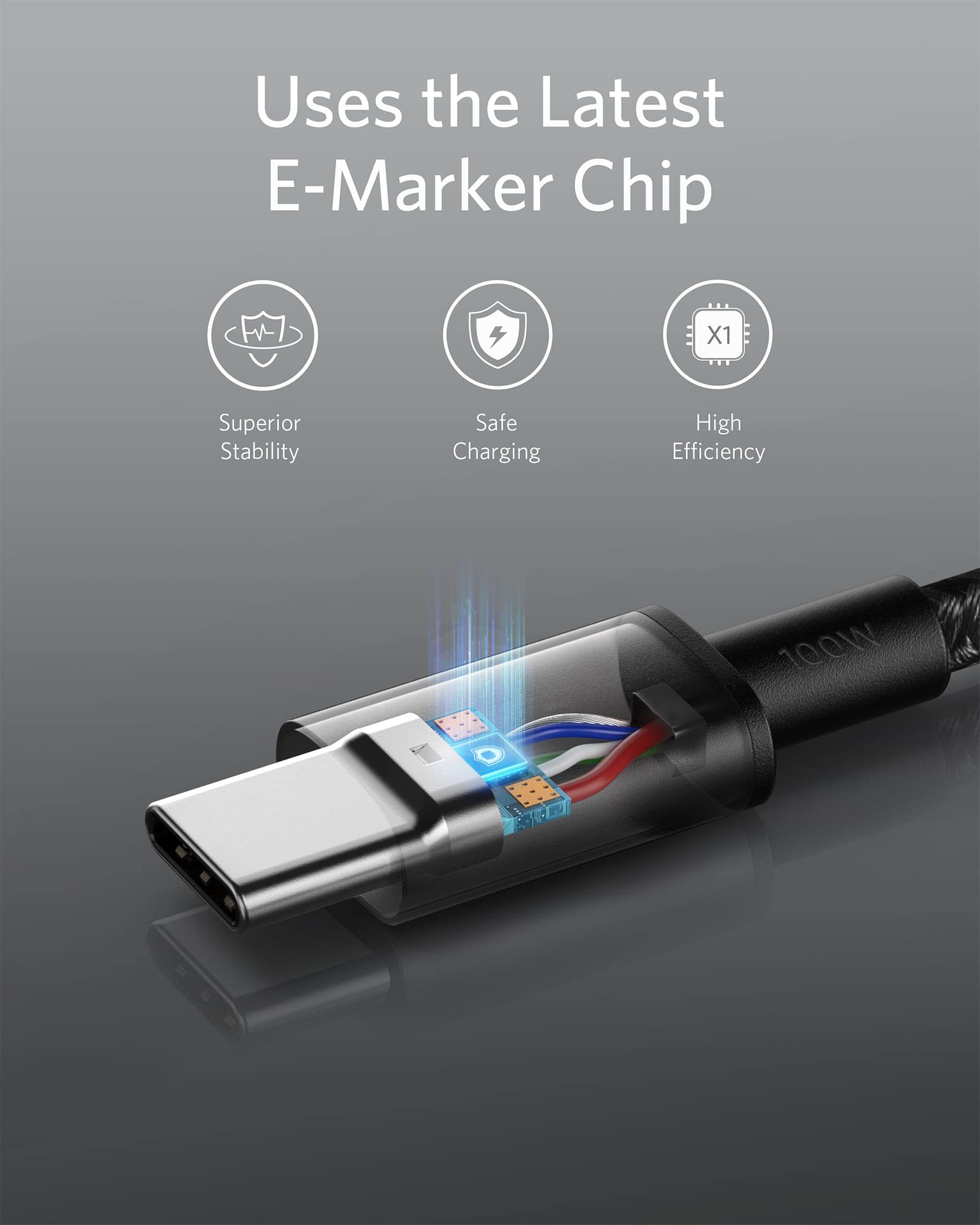 Anker USB C to USB C Cable, 2-Pack 6 FT (1.8 m) Type C 100W Charger Cord, Fast Charging for iPhone 17 Series, MacBook Pro 2020, Pixel, and More (Black, Not for Video Output)