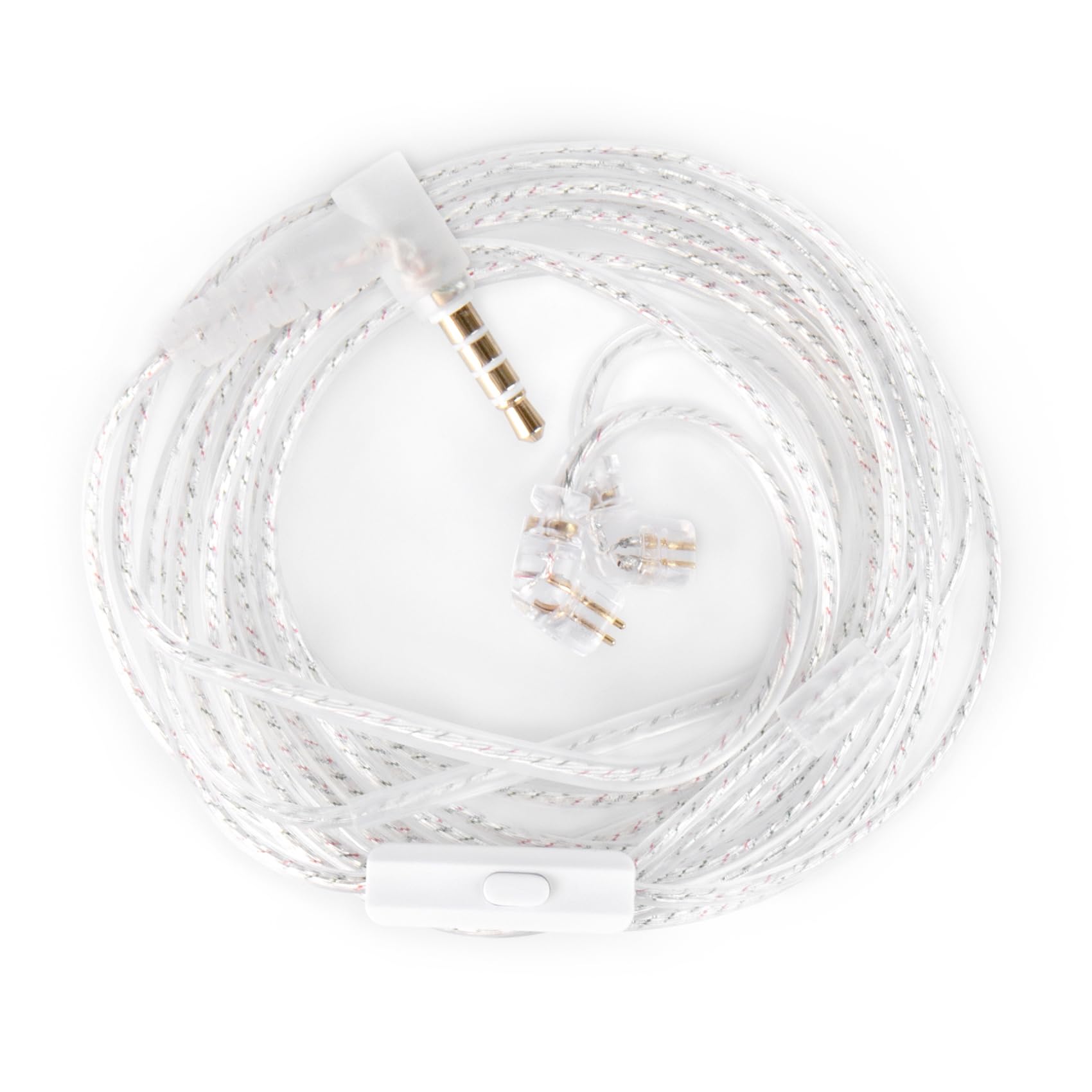 KZ CCA 2PIN IEM Earphone Cable, 4 Core High-Purity Copper Twisted IEMs Replacement Cable, Earbud Headphone Replacement Copper Extension Cable for KZ ZST ZSTX EDX ES4 AS10 CCA C10 C16 TRN V80 V90