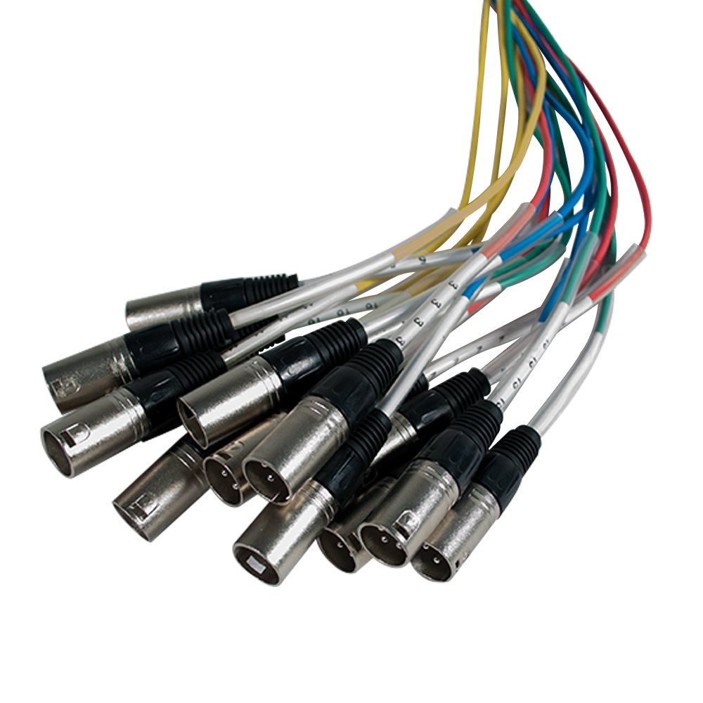 Seismic Audio SARMSS-16x515 Rack Mount 16 Channel XLR TRS Combo Splitter Snake Cable - 5' & 15' XLR trunks