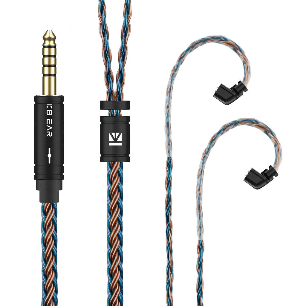KBEAR ST16 Plus Long IEMs Earphone Cable with QDC-Type Pin for KZ ZSN/ZSN PRO /EDX PRO/ZS10 PRO/ZSN PRO X/ZS12 PRO X/ZSX/ZAS/ZVX/AS16/ZAR/DQS/ASX/D-Fi/Castor/PR2/PR3/ZEX CCA CRA/C12/C10PRO (QDC 3.5MM)