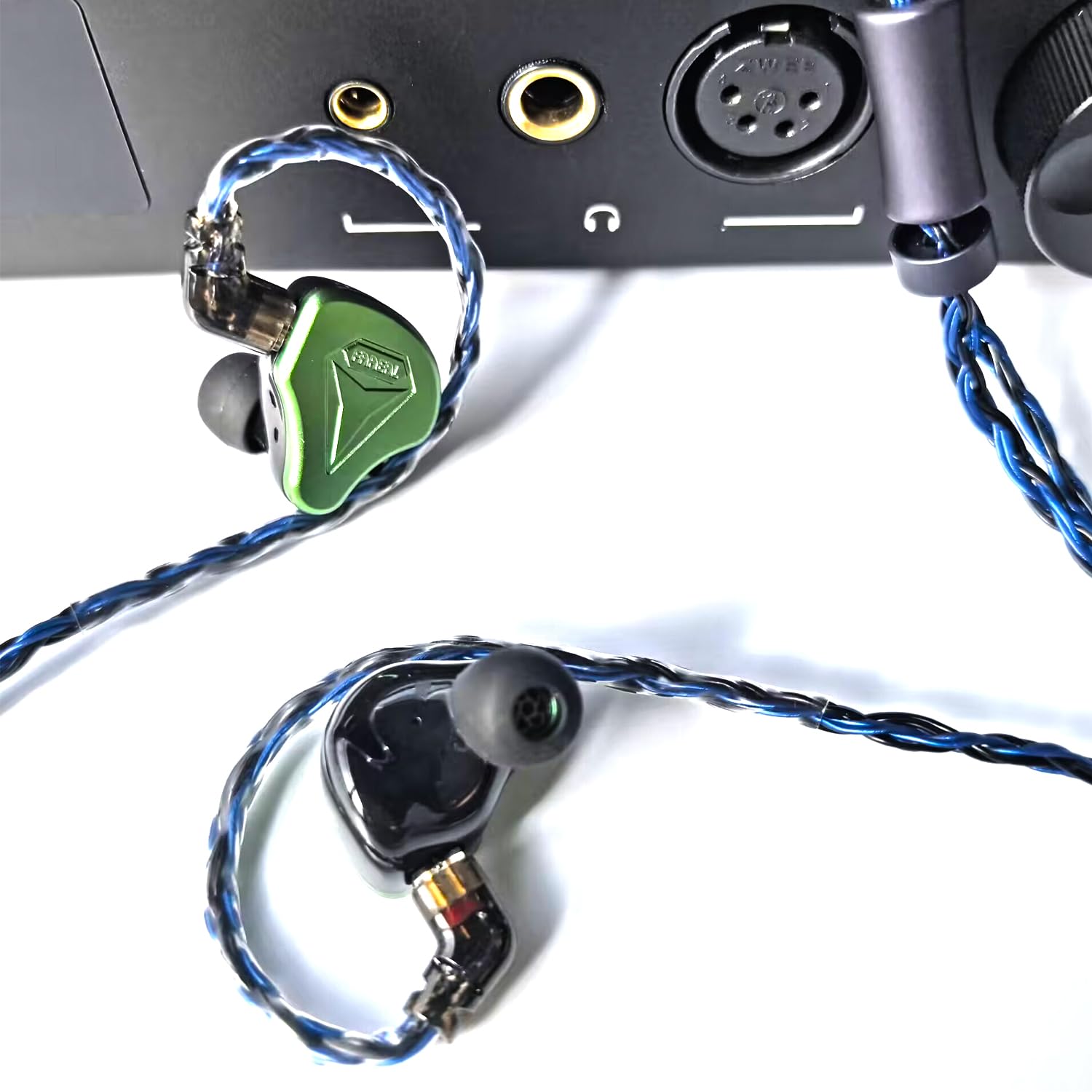 IEM Upgrade Cable, 16 Core Silver Plated Earphone Upgraded Cords, QDC-C Pin 1.5m in Ear Monitor Cable for KZ ZS10 ZSN PRO AS16 CCA CRA C12(Recessed 2pin 3.5mm 4.9ft) Black