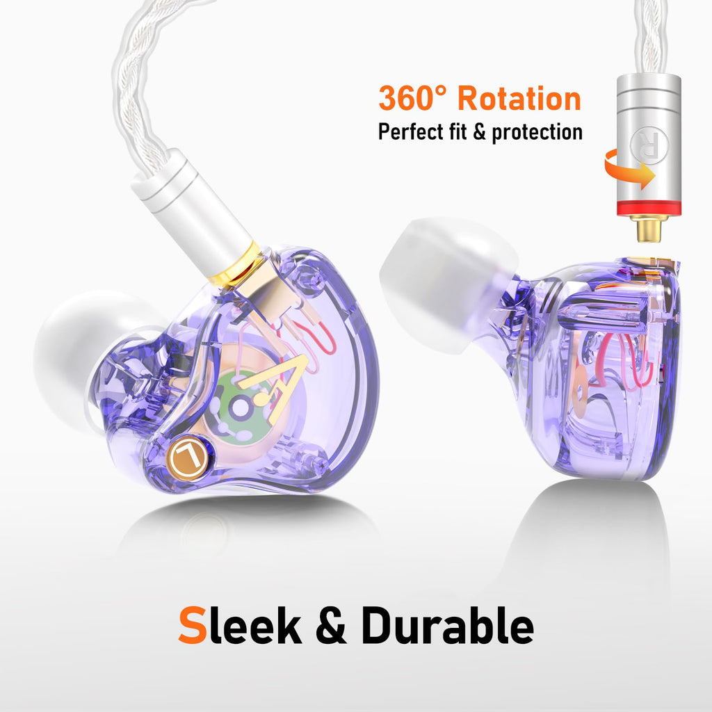 Vibes 202MC USB-C Wired Earbuds - USBC HiFi in Ear Headphones for iPhone 17/16/15 - Noise Isolating Ear Buds w/ Mic - Clear Sound, Deep Bass & Comfort-Fit Earphones - Silver Plated Cord, Carrying Case