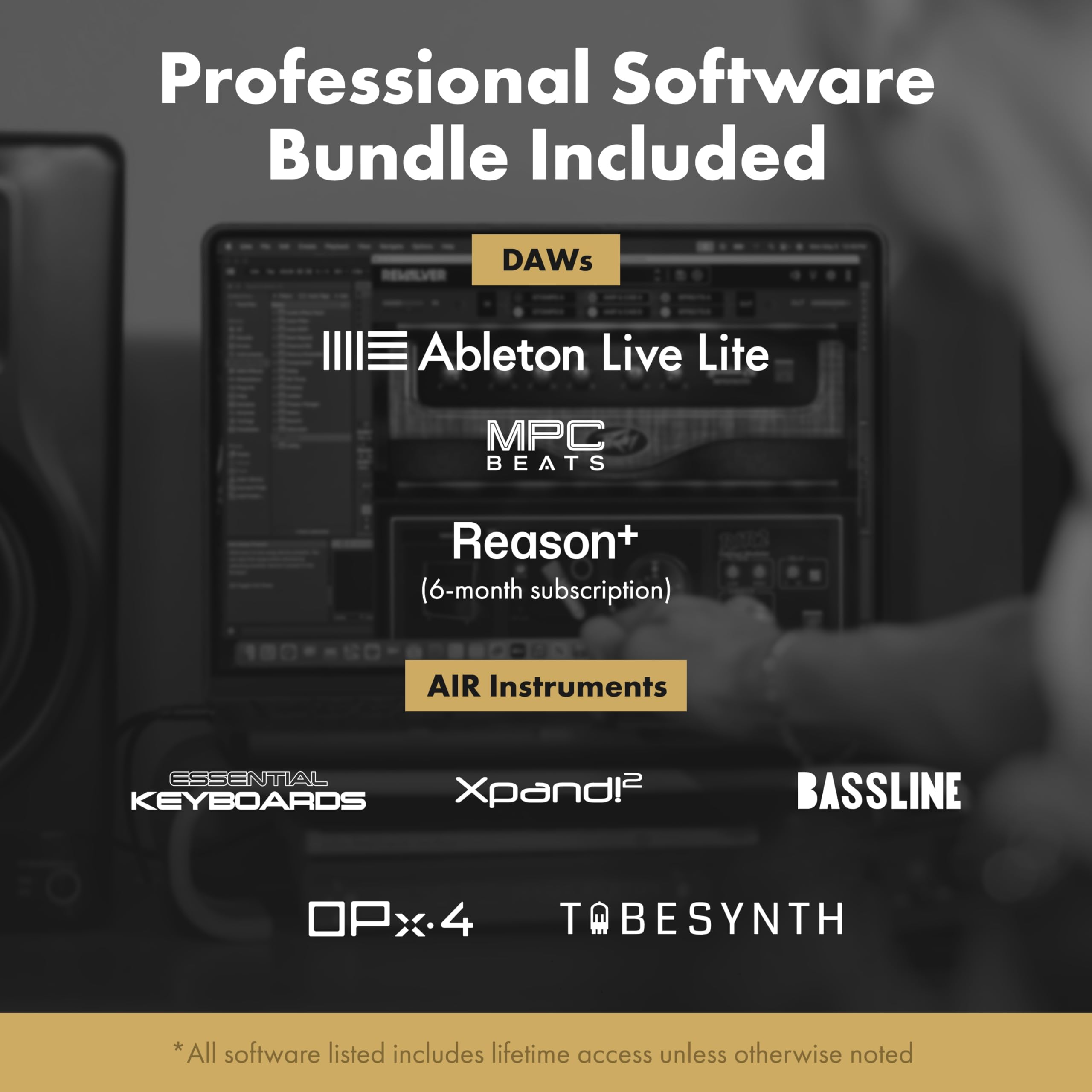 M-AUDIO M-Track Duo USB Audio Interface for Recording, Streaming and Podcasting with Dual XLR, Line and DI Inputs, plus a Software Suite Included