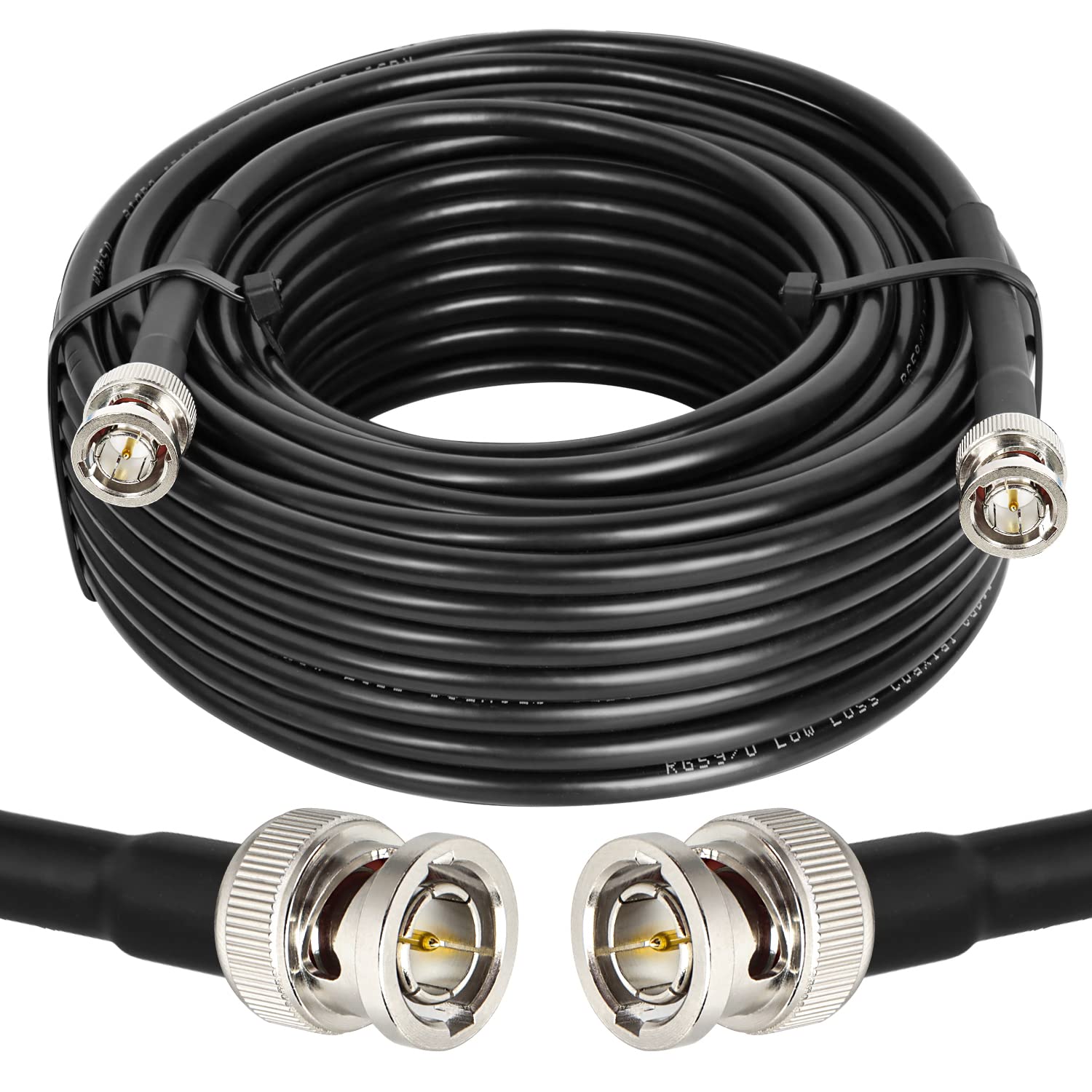 XRDS -RF 75FT SDI Cable, BNC Male Digital Video Cable 75 Ohm RG59 BNC Cables Supports HD-SDI/3G/6G-SDI/4K/8K