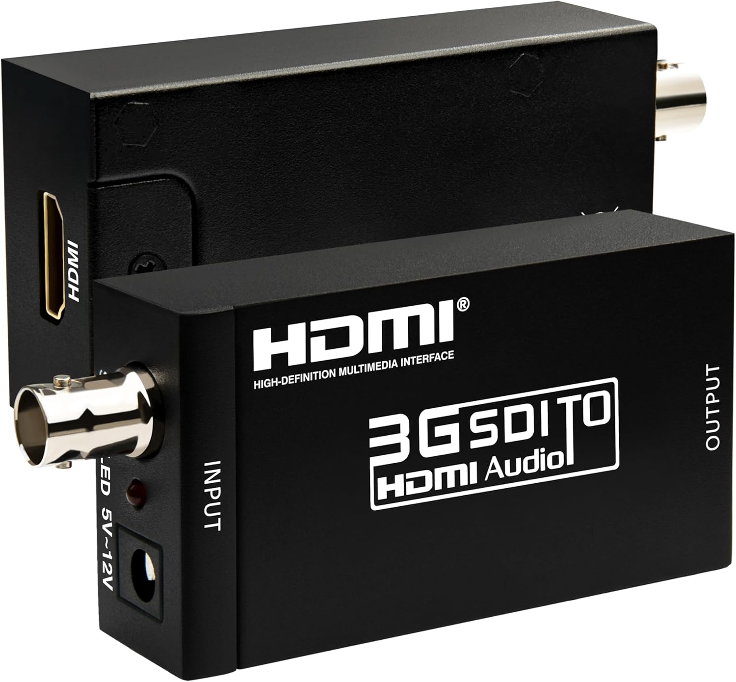 Boobrie SDI to HDMI Converter, Full HD 1080P Video Audio Adapter Supports SD/HD/3G-SDI to HDMI Conversion for Camera Monitor Projector Display