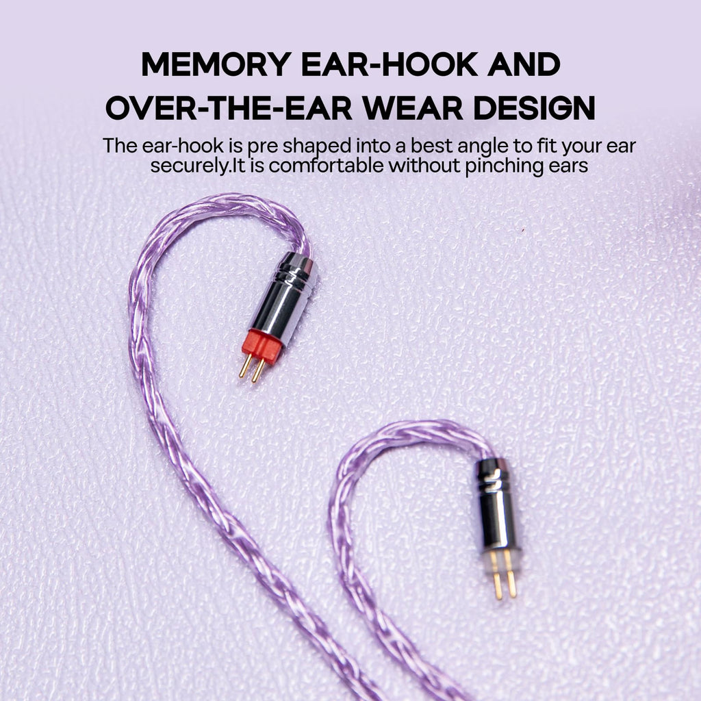 Linsoul Tripowin Zonie IEM Cable, 16 Core Silver Plated Earphone Upgraded Cords, 1.25m SPC in Ear Monitor Cable for 7hz Zero:2 Orchestra Lite Cadenza Hype4 Supermix4(2pin 0.78mm, 4.4mm)(Grey)