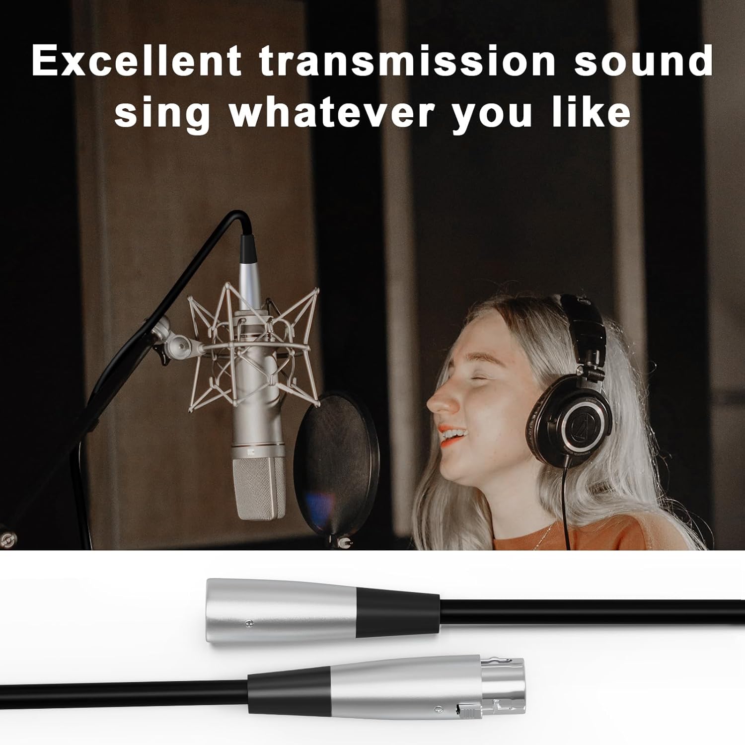 XLR Cables, XLR Microphone Cable 6 ft 8 Pack, Balanced 3-pin Speaker Cable Male to Female Mic Cord for Studio, Live Recording, DMX Lighting