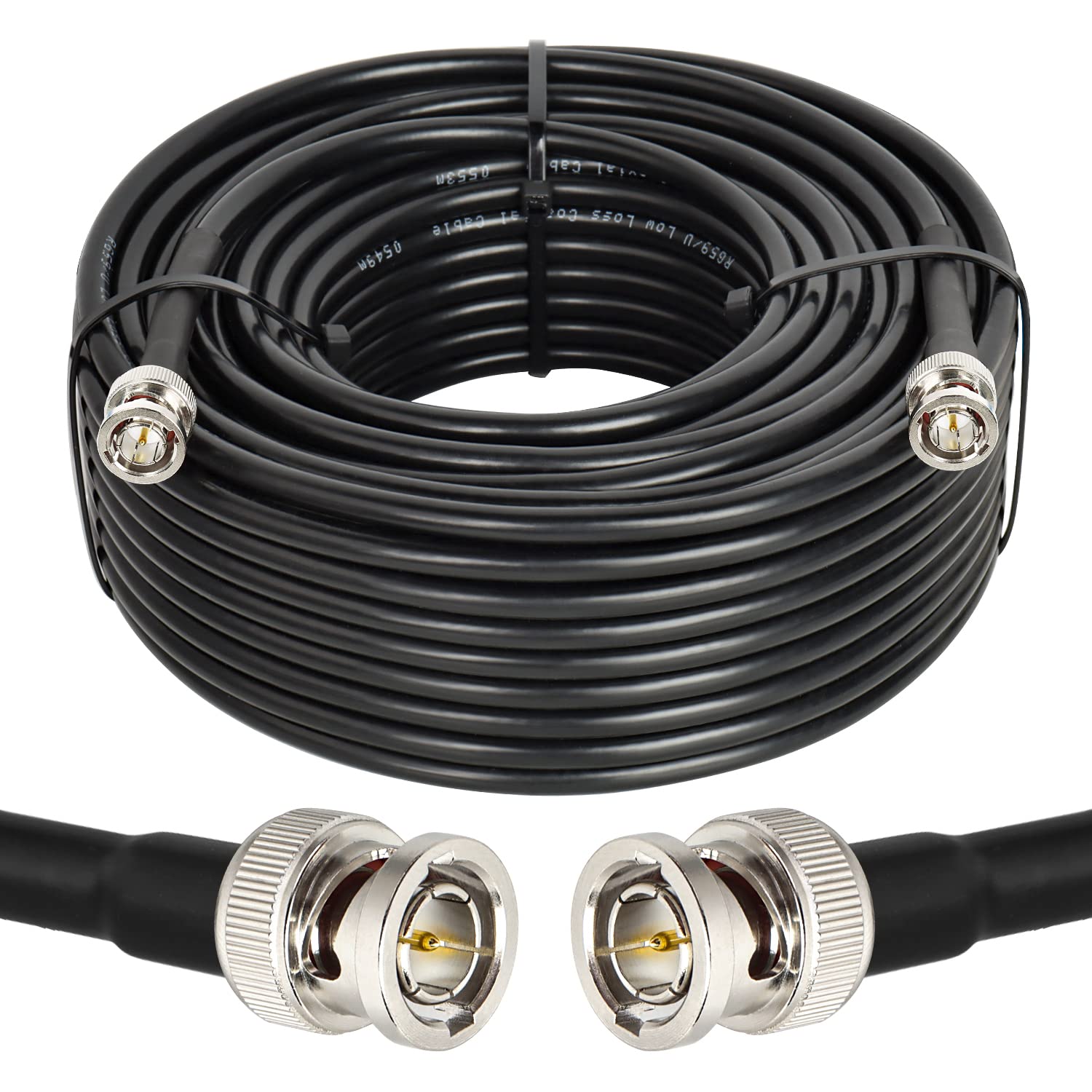 XRDS -RF 75FT SDI Cable, BNC Male Digital Video Cable 75 Ohm RG59 BNC Cables Supports HD-SDI/3G/6G-SDI/4K/8K