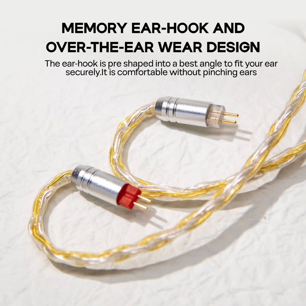 Linsoul Tripowin Zonie IEM Cable, 16 Core Silver Plated Earphone Upgraded Cords, 1.25m SPC in Ear Monitor Cable for 7hz Zero:2 Orchestra Lite Cadenza Hype4 Supermix4(2pin 0.78mm, 3.5mm)(Violet)