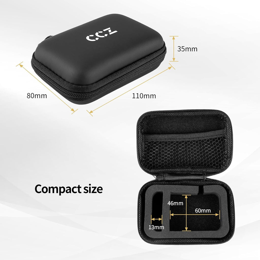 Estuche IEM KZ ZS10 Pro para monitor intrauricular, estuche para auriculares CCZ ZC02 con mosquetón, bolsa de almacenamiento de viaje EVA para CCA CRA, Shure SE215, Moondrop Chu, CCZ Melody, KBEAR KS1