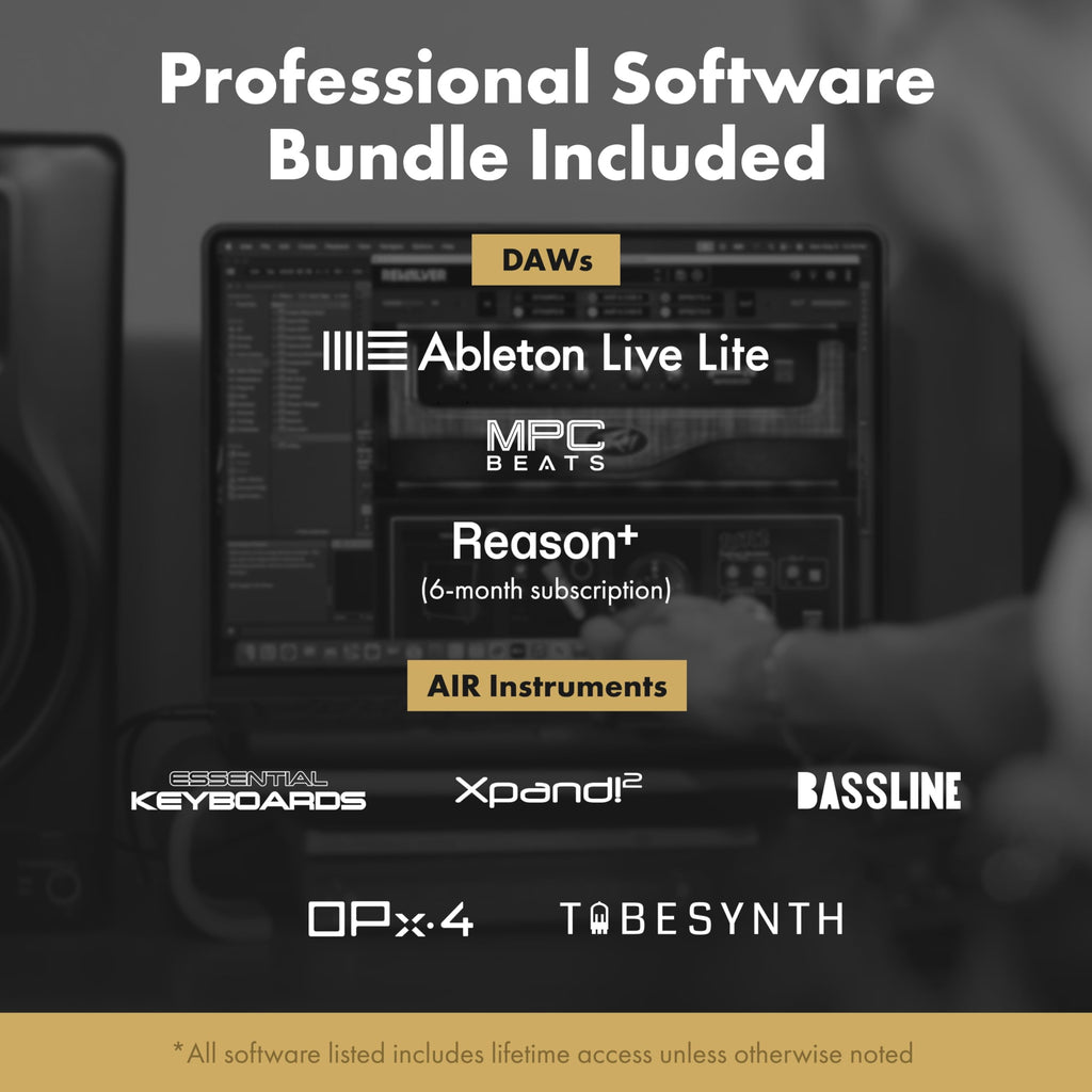 M-AUDIO M-Track Duo USB Audio Interface for Recording, Streaming and Podcasting with Dual XLR, Line and DI Inputs, plus a Software Suite Included