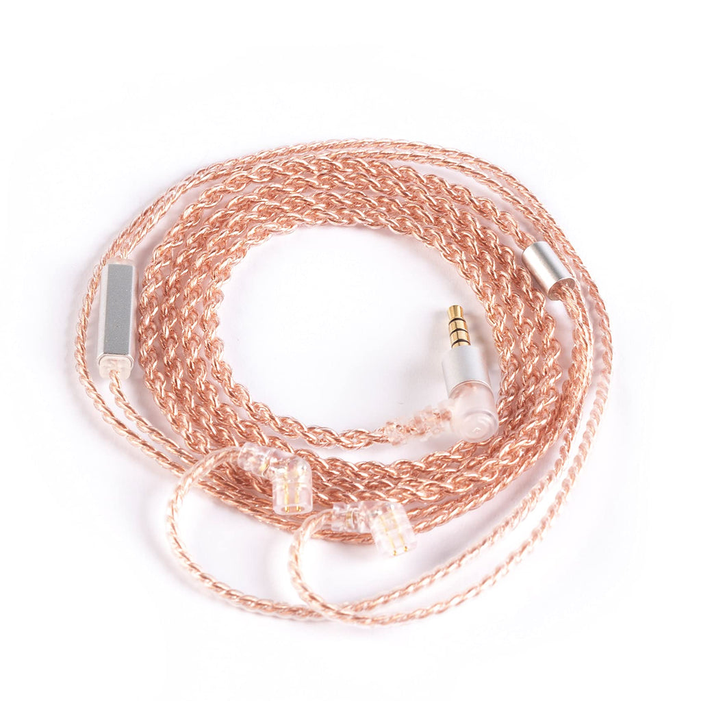KZ CCA 2PIN IEM Earphone Cable, 4 Core High-Purity Copper Twisted IEMs Replacement Cable, Earbud Headphone Replacement Copper Extension Cable for KZ ZST ZSTX EDX ES4 AS10 CCA C10 C16 TRN V80 V90