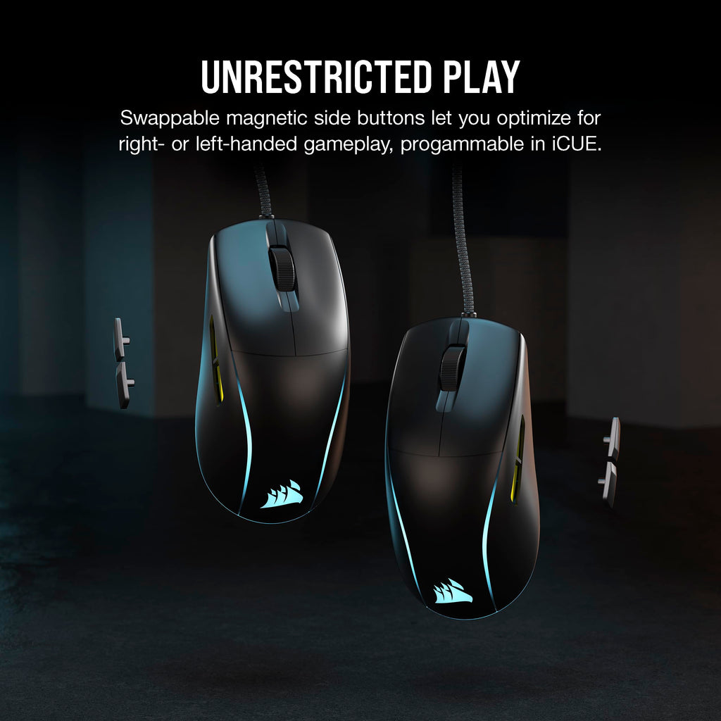 Corsair M75 Wireless Gaming Mouse - 26,000 DPI, Lightweight FPS Design, Swappable Side Buttons, iCUE Compatible, Black