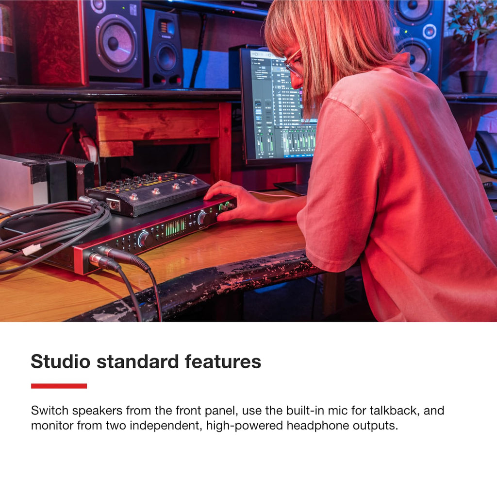 Focusrite Scarlett 18i16 4th Gen USB Audio Interface, for Songwriting, Music Production, Recording, and Podcasting — High-Fidelity, Studio Quality Recording, and All the Software You Need to Record