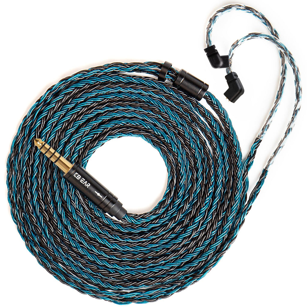 KBEAR ST16 Plus Long IEMs Earphone Cable with QDC-Type Pin for KZ ZSN/ZSN PRO /EDX PRO/ZS10 PRO/ZSN PRO X/ZS12 PRO X/ZSX/ZAS/ZVX/AS16/ZAR/DQS/ASX/D-Fi/Castor/PR2/PR3/ZEX CCA CRA/C12/C10PRO (QDC 3.5MM)