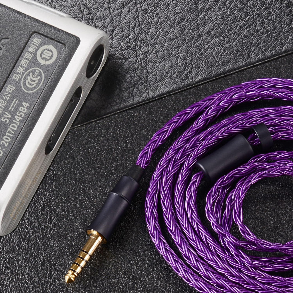 IEM Upgrade Cable, 16 Core Silver Plated Earphone Upgraded Cords, QDC-C Pin 1.5m in Ear Monitor Cable for KZ ZS10 ZSN PRO AS16 CCA CRA C12(Recessed 2pin 3.5mm 4.9ft) Black