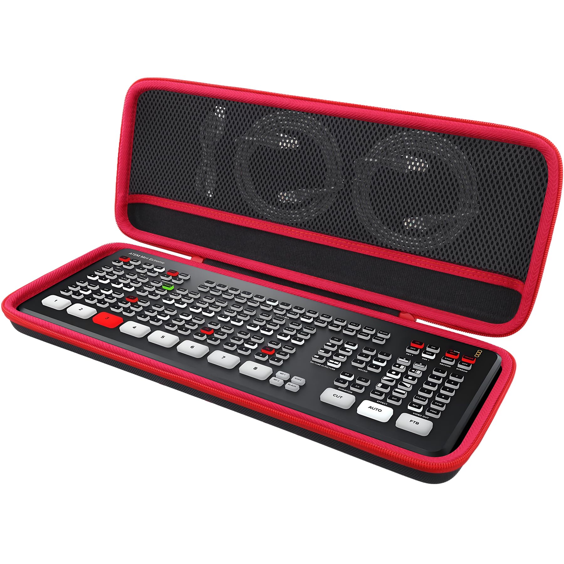 co2CREA Hard Carrying Case Compatible with Blackmagic Design ATEM Mini Extreme & ATEM Mini Extreme ISO, Protective Storage Case for ATEM Switcher HDMI Live Stream Video Mixer