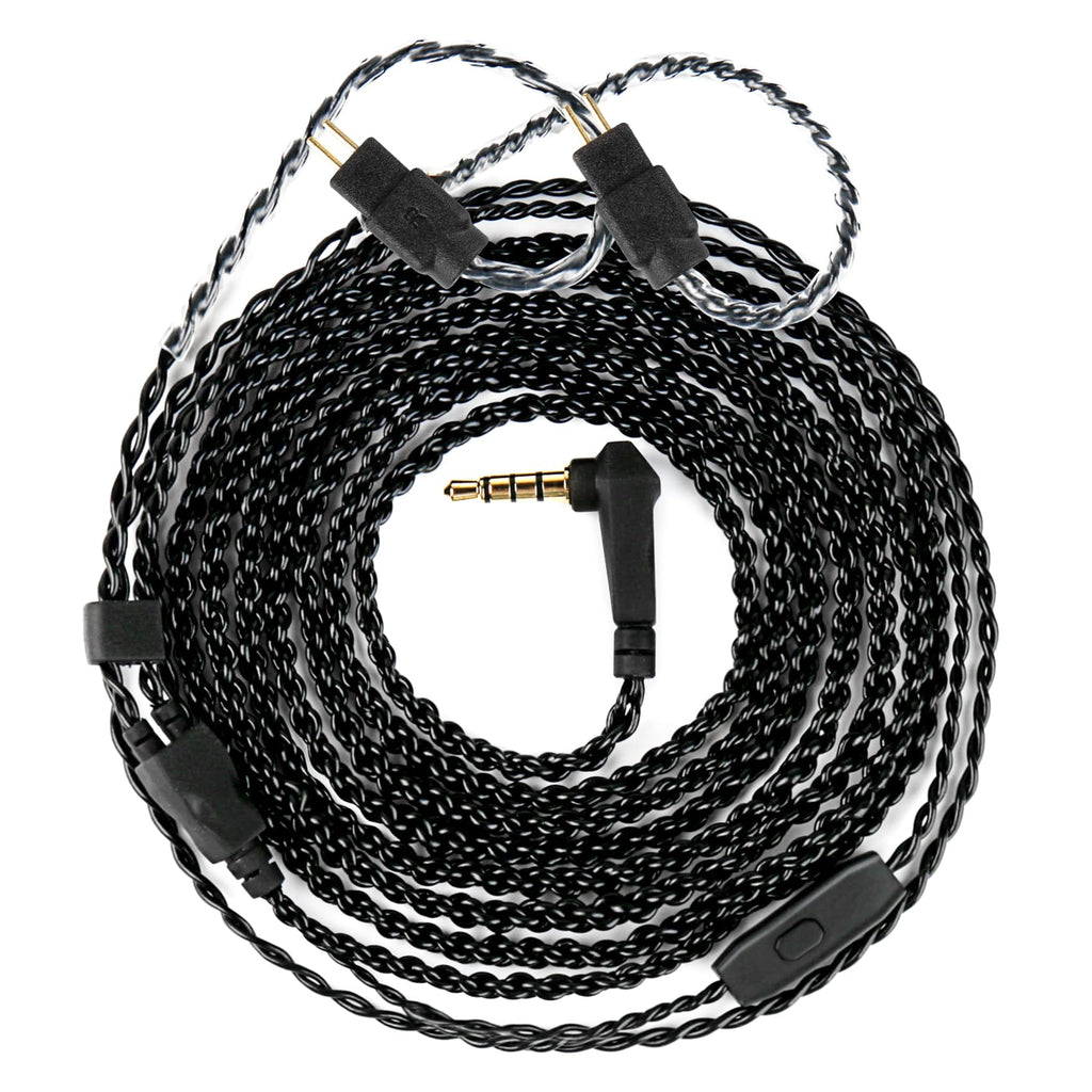 KZ ZS10 PRO Cable 2M IEM Cable in Ear Monitor Cable with 3.5mm Plug for KZ ZS 10 PRO/ZS10 PRO X/EDX PRO/ZAR/Castor/ZSN PRO/ZSN PRO X/ES4/ZSR//ZS10 PRO 2/ZS12 PRO X (3.5mm Without Mic, QDC)