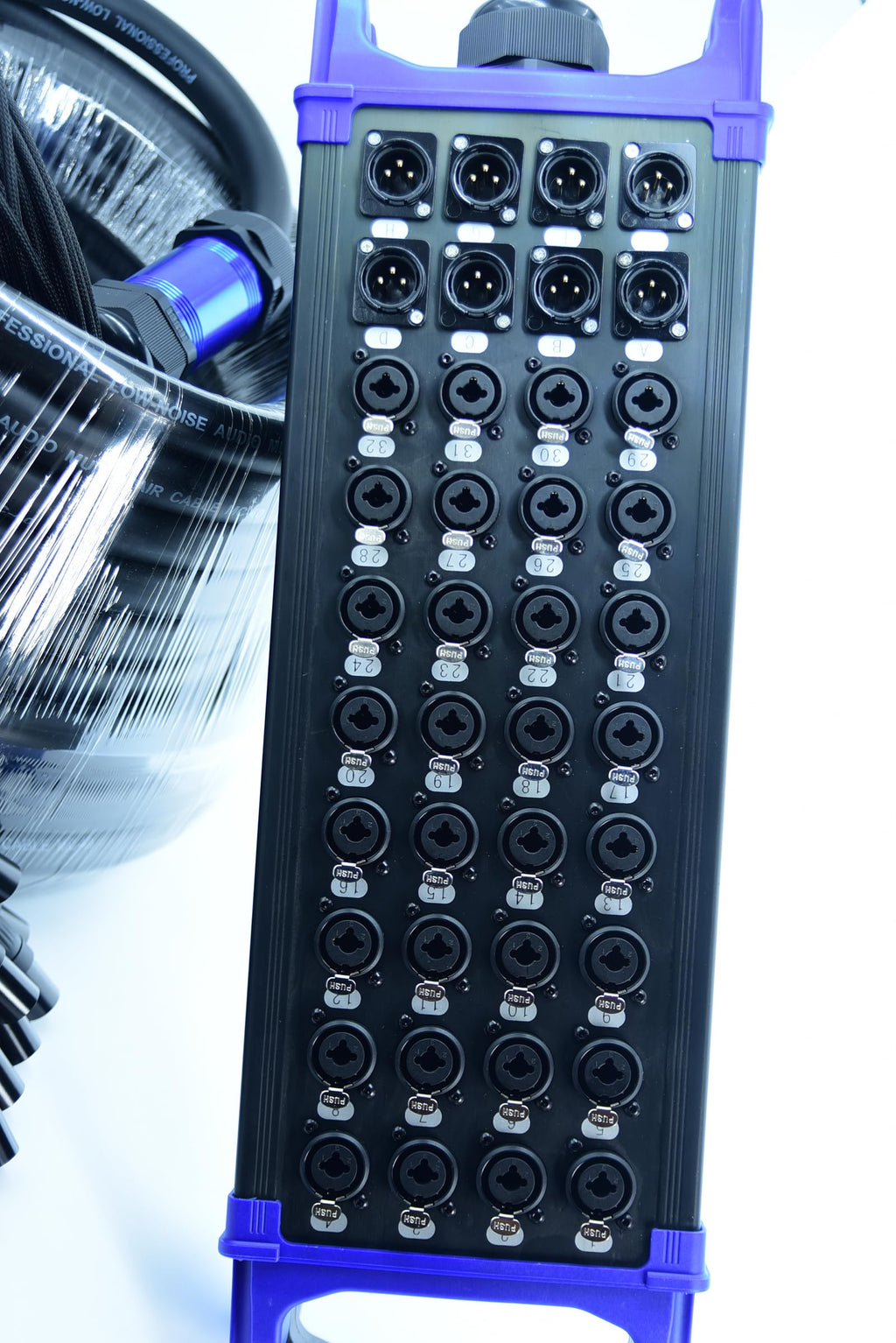 Arklove 32 Send Female 8 Return Male 40-Channel Low Profil XLR 1/4" TRS Send Sub Combo Splitter Snake Cable 10ft