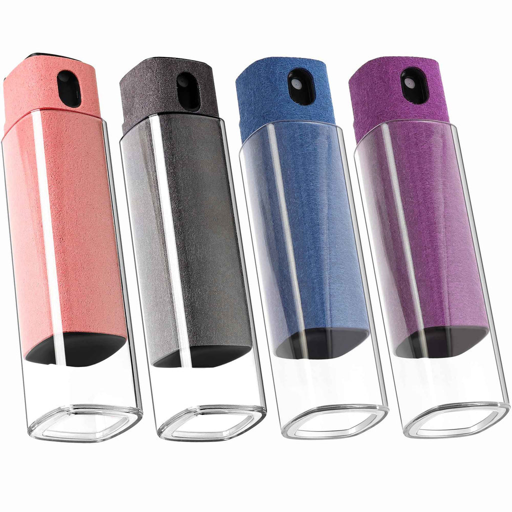 CUIUD Touchscreen Screen Cleaner Kit 2 Pcs, Phone, Tablet and Car Screen Cleaner, Two in One Spray and Microfiber Cloth(Grey&Pink)