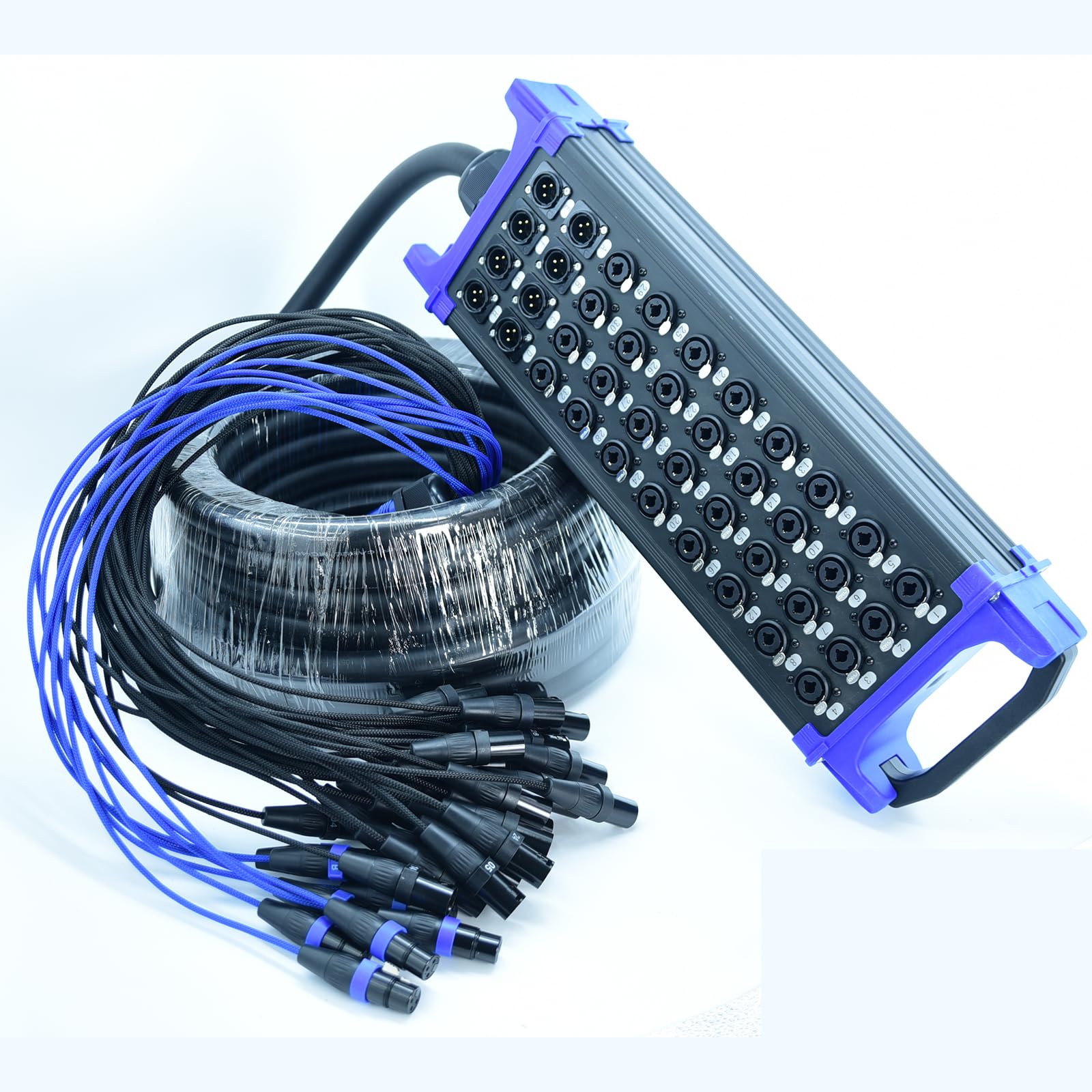Arklove 32 Send Female 8 Return Male 40-Channel Low Profil XLR 1/4" TRS Send Sub Combo Splitter Snake Cable 10ft