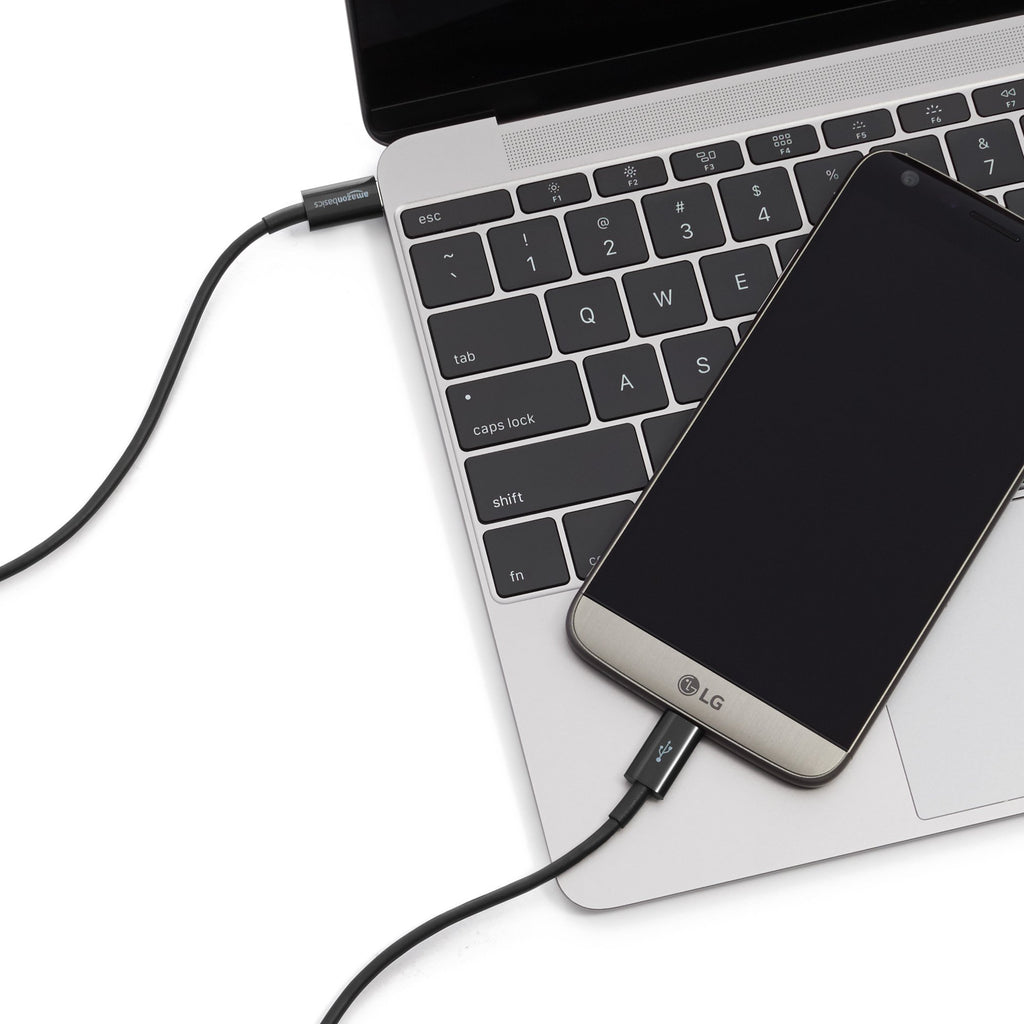 Amazon Basics USB-C to USB-C Fast Charger Cable, 480Mbps Speed, USB-IF Certified, for Fast Charging Apple iPhone 16/15, iPad, MacBook, Samsung Galaxy, Tablets, Laptops, 6 Foot, White