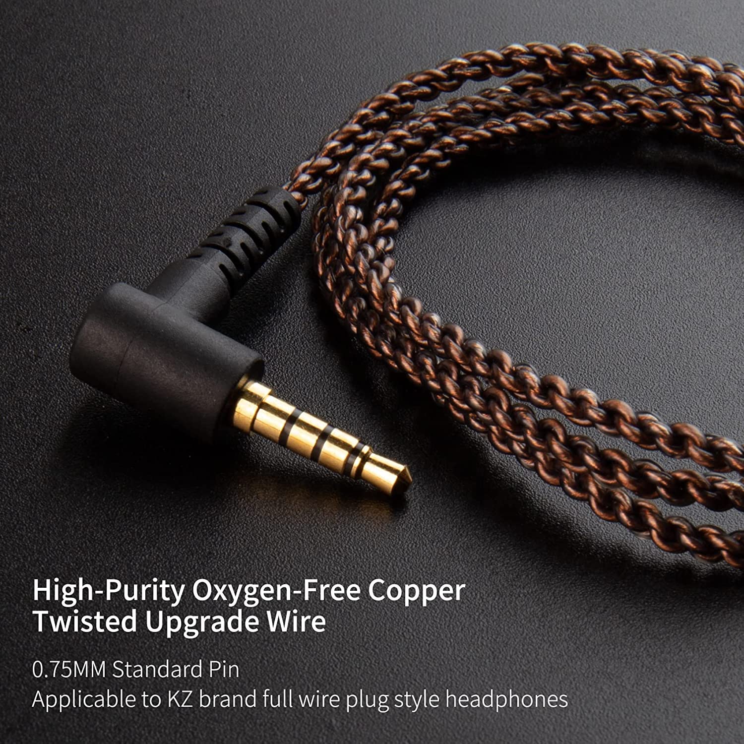 KZ ZS10 PRO Cable 2M IEM Cable in Ear Monitor Cable with 3.5mm Plug for KZ ZS 10 PRO/ZS10 PRO X/EDX PRO/ZAR/Castor/ZSN PRO/ZSN PRO X/ES4/ZSR//ZS10 PRO 2/ZS12 PRO X (3.5mm Without Mic, QDC)