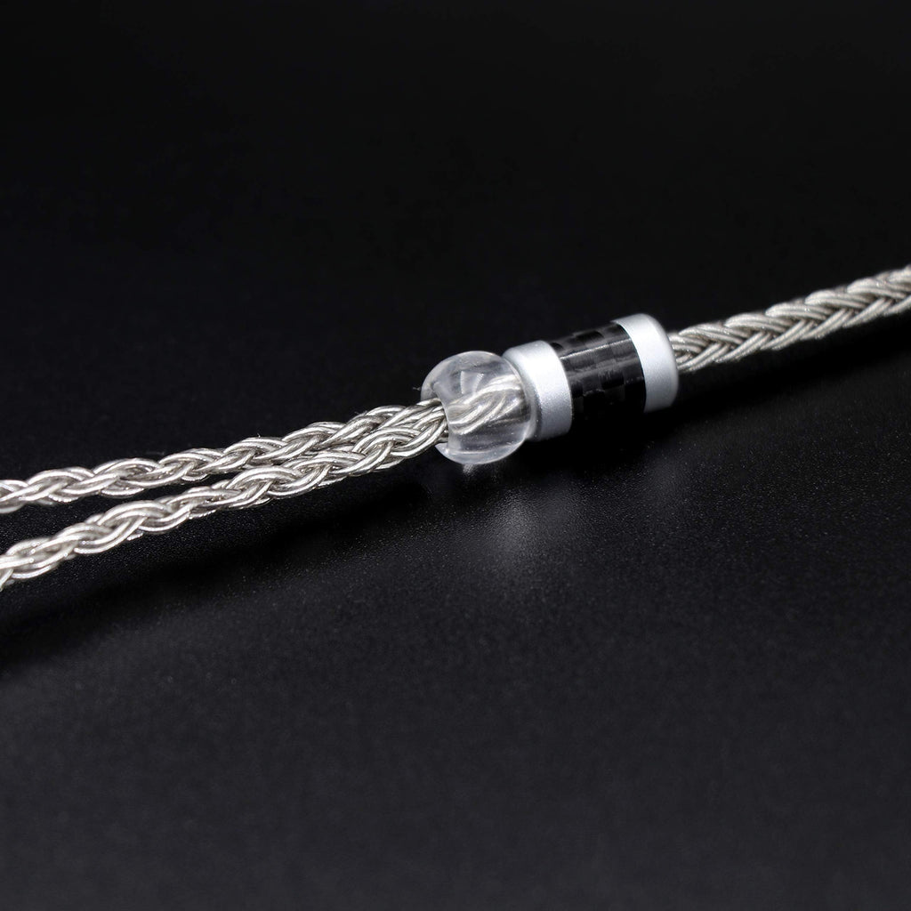 Linsoul Tripowin Zonie IEM Cable, 16 Core Silver Plated Earphone Upgraded Cords, 1.25m SPC in Ear Monitor Cable for 7hz Zero:2 Orchestra Lite Cadenza Hype4 Supermix4(2pin 0.78mm, 3.5mm)(Violet)