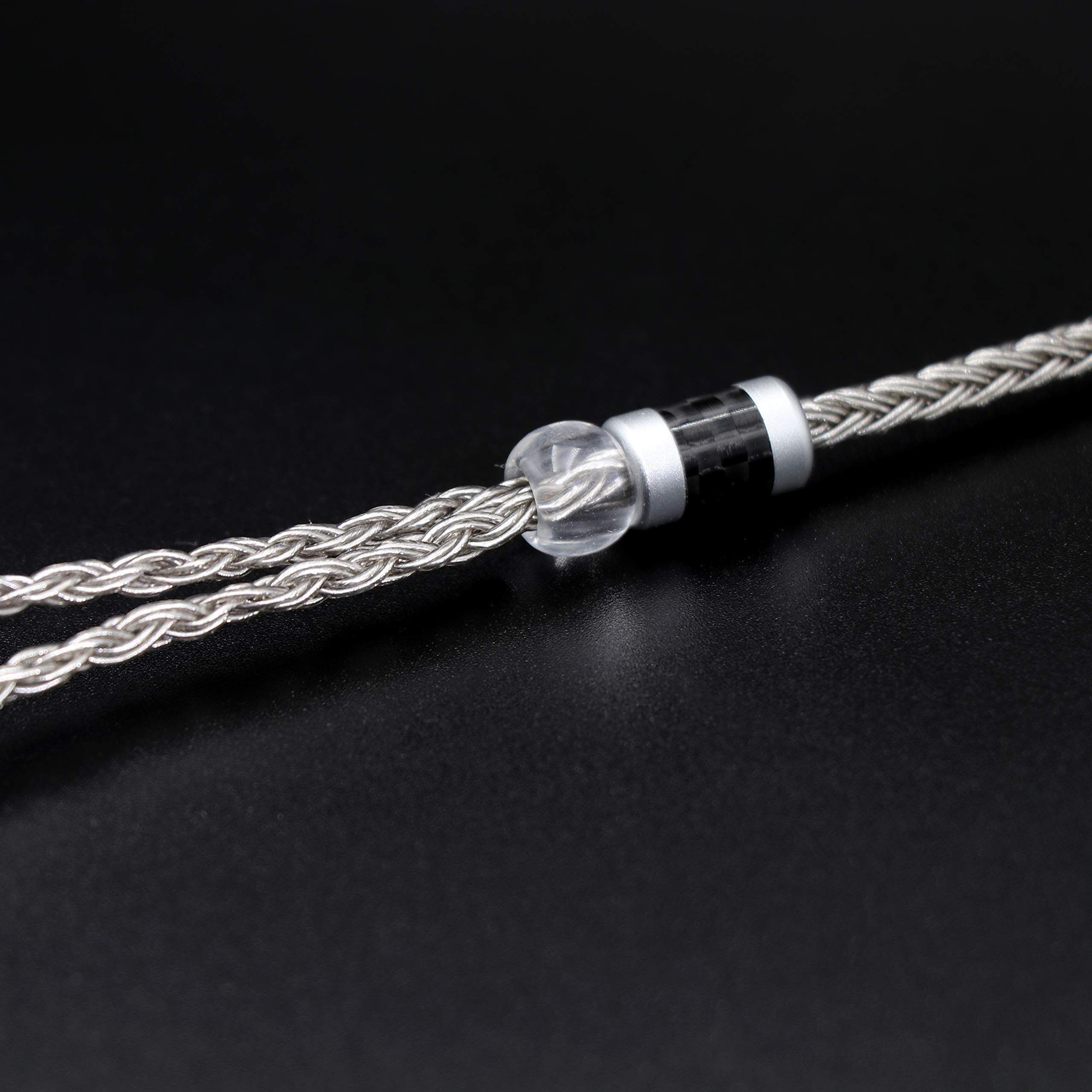 Linsoul Tripowin Zonie IEM Cable, 16 Core Silver Plated Earphone Upgraded Cords, 1.25m SPC in Ear Monitor Cable for 7hz Zero:2 Orchestra Lite Cadenza Hype4 Supermix4(2pin 0.78mm, 3.5mm)(Violet)