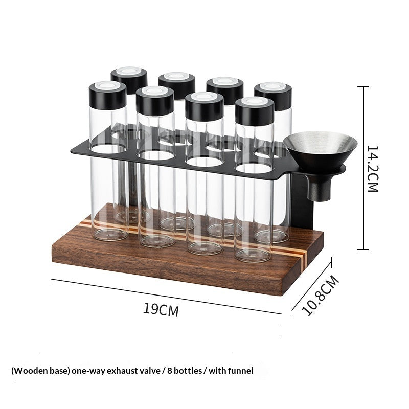 Coffee Bean Portioning Bottle Display Rack