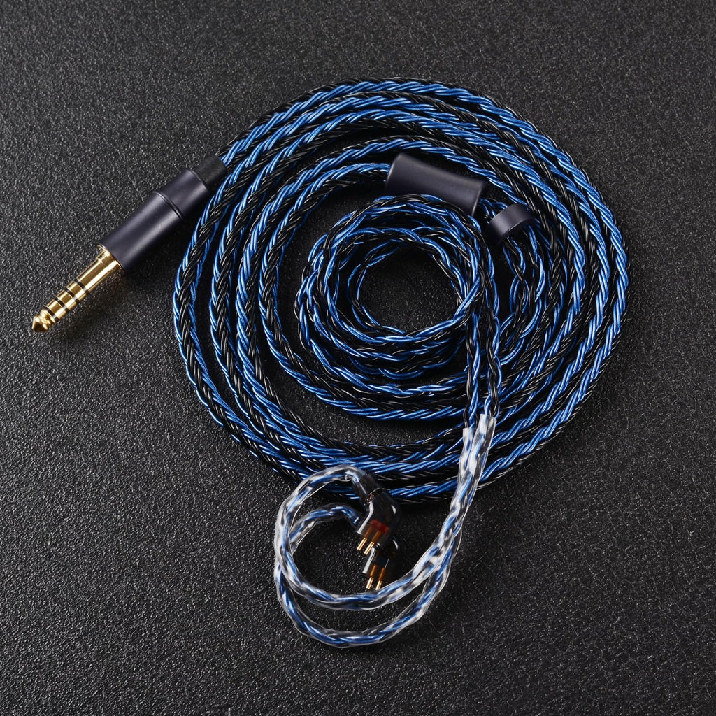 IEM Upgrade Cable, 16 Core Silver Plated Earphone Upgraded Cords, QDC-C Pin 1.5m in Ear Monitor Cable for KZ ZS10 ZSN PRO AS16 CCA CRA C12(Recessed 2pin 3.5mm 4.9ft) Black